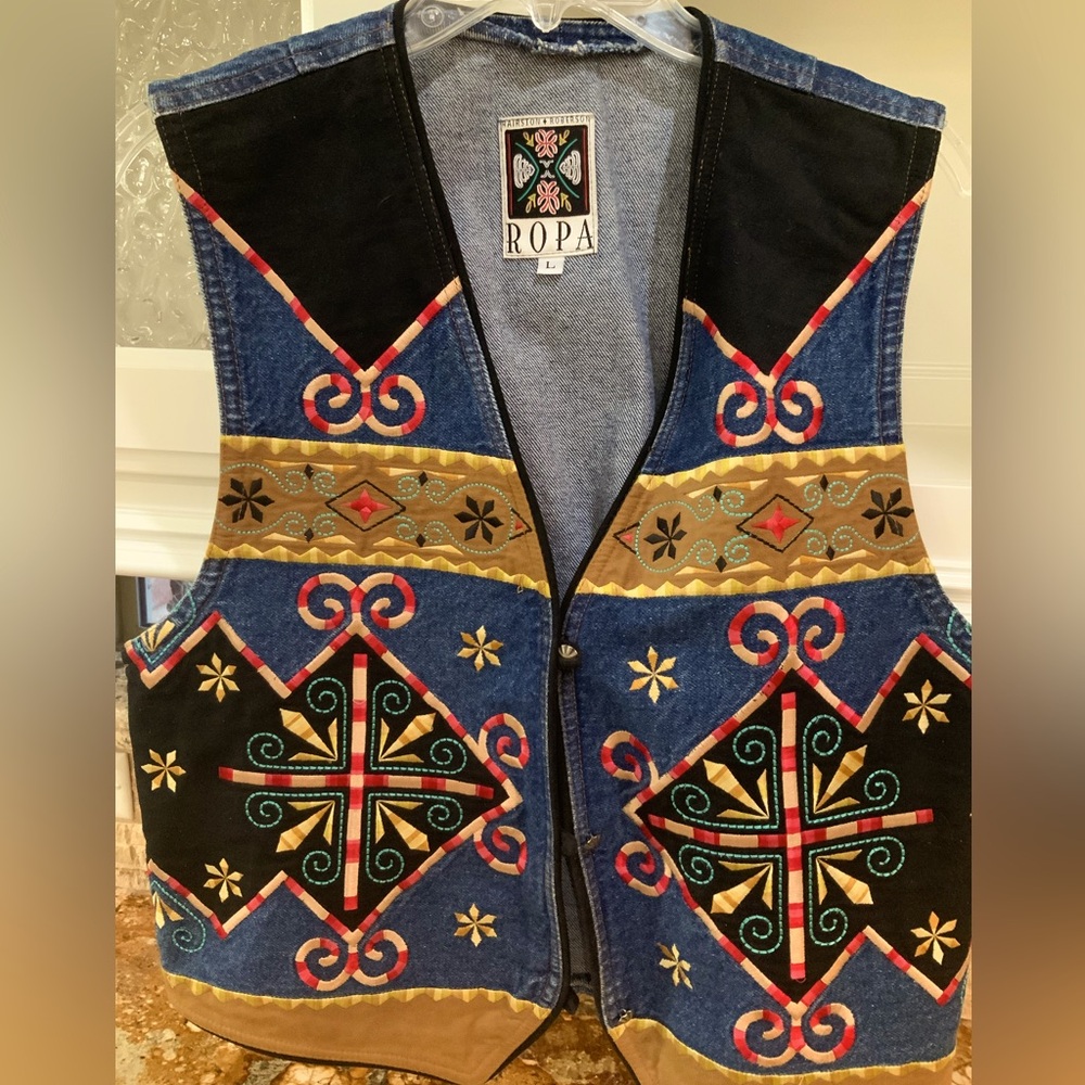 Ropa Hairston Roberson Large Vest Western Vintage